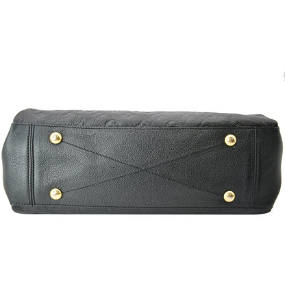 LOUIS VUITTON Surene MM Empreinte Leather Shoulder Bag Black
