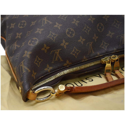 LOUIS VUITTON Sully MM Monogram Canvas Shoulder Bag Brown