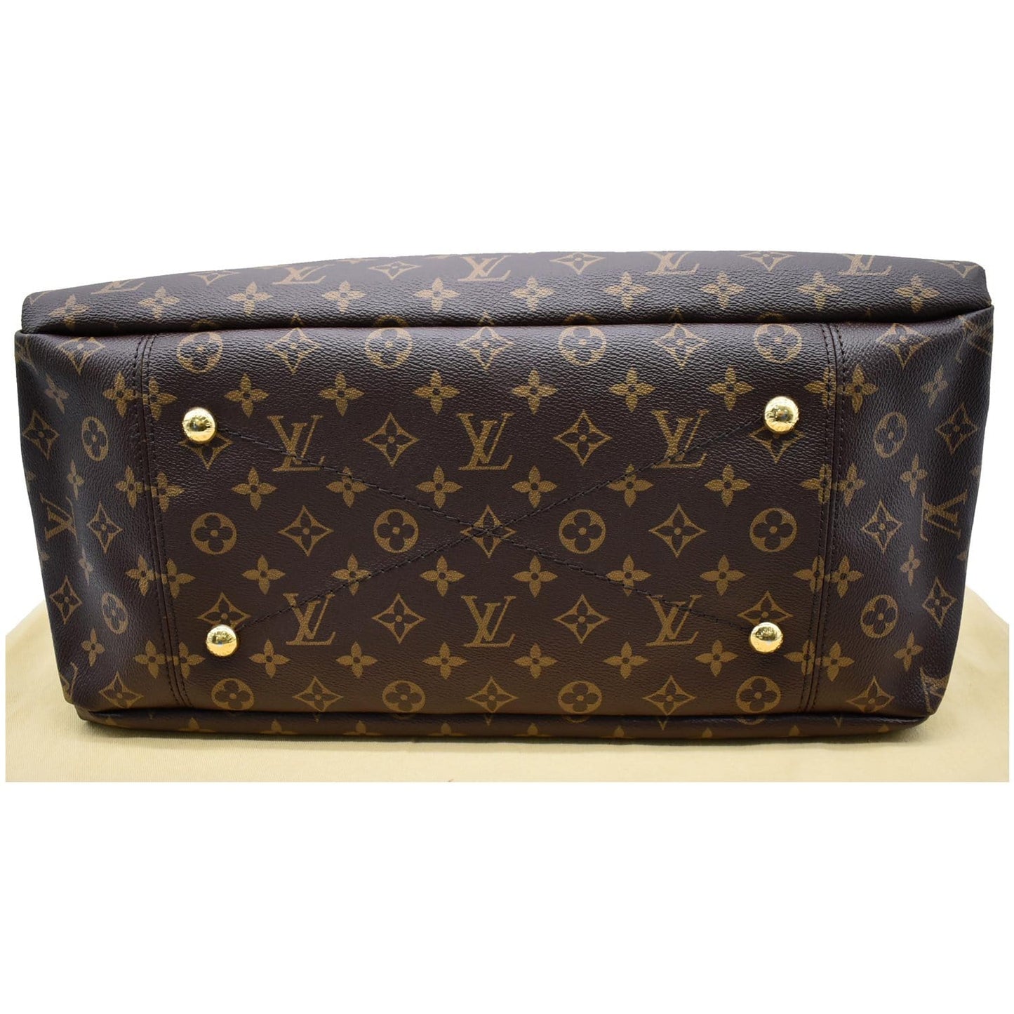 LOUIS VUITTON Artsy MM Monogram Canvas Shoulder Bag Brown