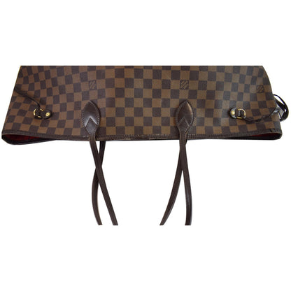 LOUIS VUITTON Neverfull GM Damier Ebene Tote Shoulder Bag Brown