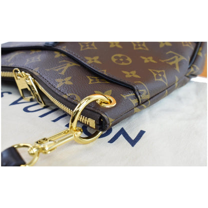 LOUIS VUITTON Odeon PM NM Monogram Canvas Shoulder Bag Black/Brown