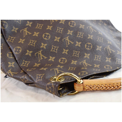 LOUIS VUITTON Artsy MM Monogram Canvas Shoulder Bag Brown