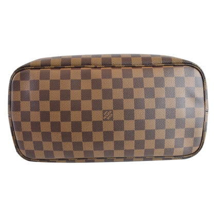 LOUIS VUITTON Neverfull MM Damier Ebene Brown Tote Shoulder Bag Brown
