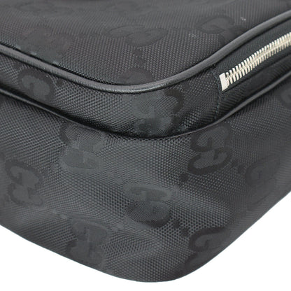GUCCI Off The Grid GG Monogram Nylon Shoulder Bag Black 625858