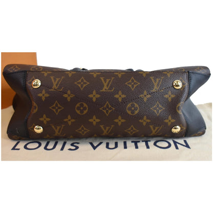 LOUIS VUITTON Soufflot MM Monogram Canvas Shoulder Bag Black