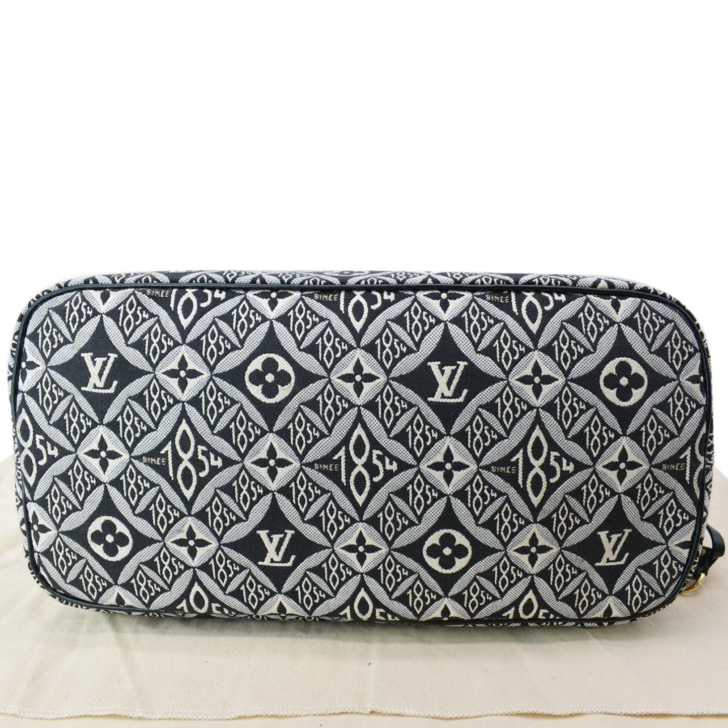 LOUIS VUITTON Since 1854 Neverfull MM Jacquard Shoulder Bag Grey