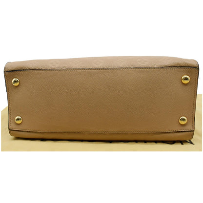 LOUIS VUITTON Pont Neuf MM Monogram Empreinte Leather Shoulder Bag Beige