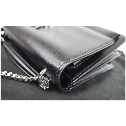 YVES SAINT LAURENT Sunset Medium Leather Shoulder Bag Black