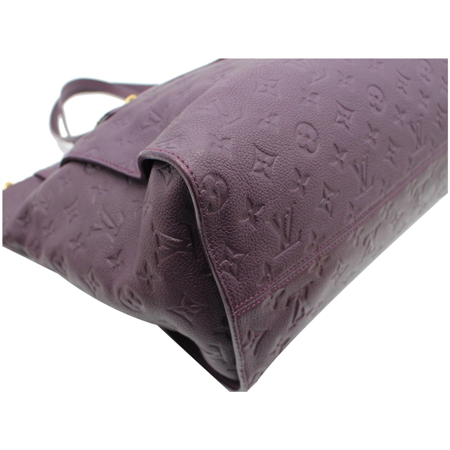 LOUIS VUITTON Lumineuse PM Monogram Empreinte Leather Shoulder Bag Plum