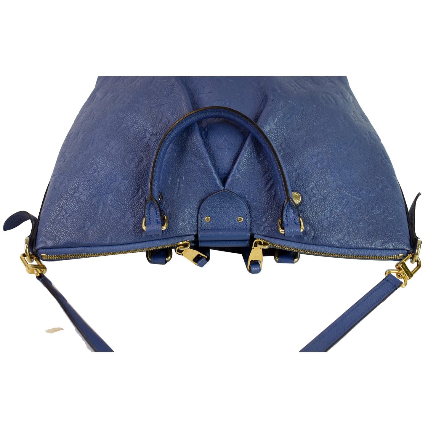 LOUIS VUITTON Mazarine MM Monogram Empreinte Shoulder Bag Blue