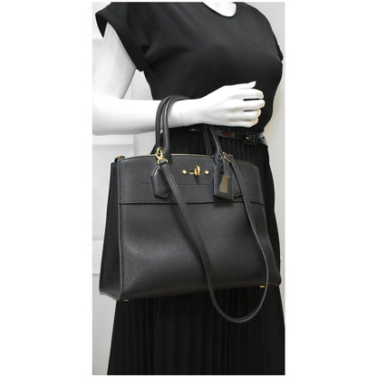 LOUIS VUITTON City Steamer MM Leather Shoulder Bag Noir