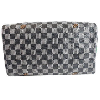 LOUIS VUITTON Speedy 30 Bandouliere Damier Shoulder Bag Black White