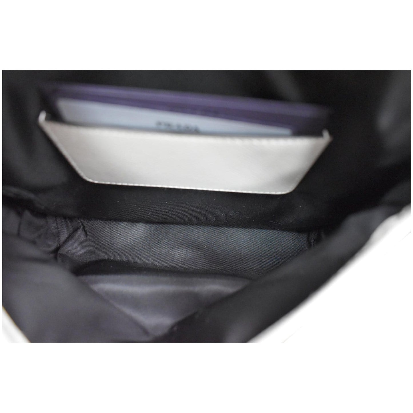 PRADA Re-Nylon Saffiano Leather Smartphone Case Shoulder Bag White