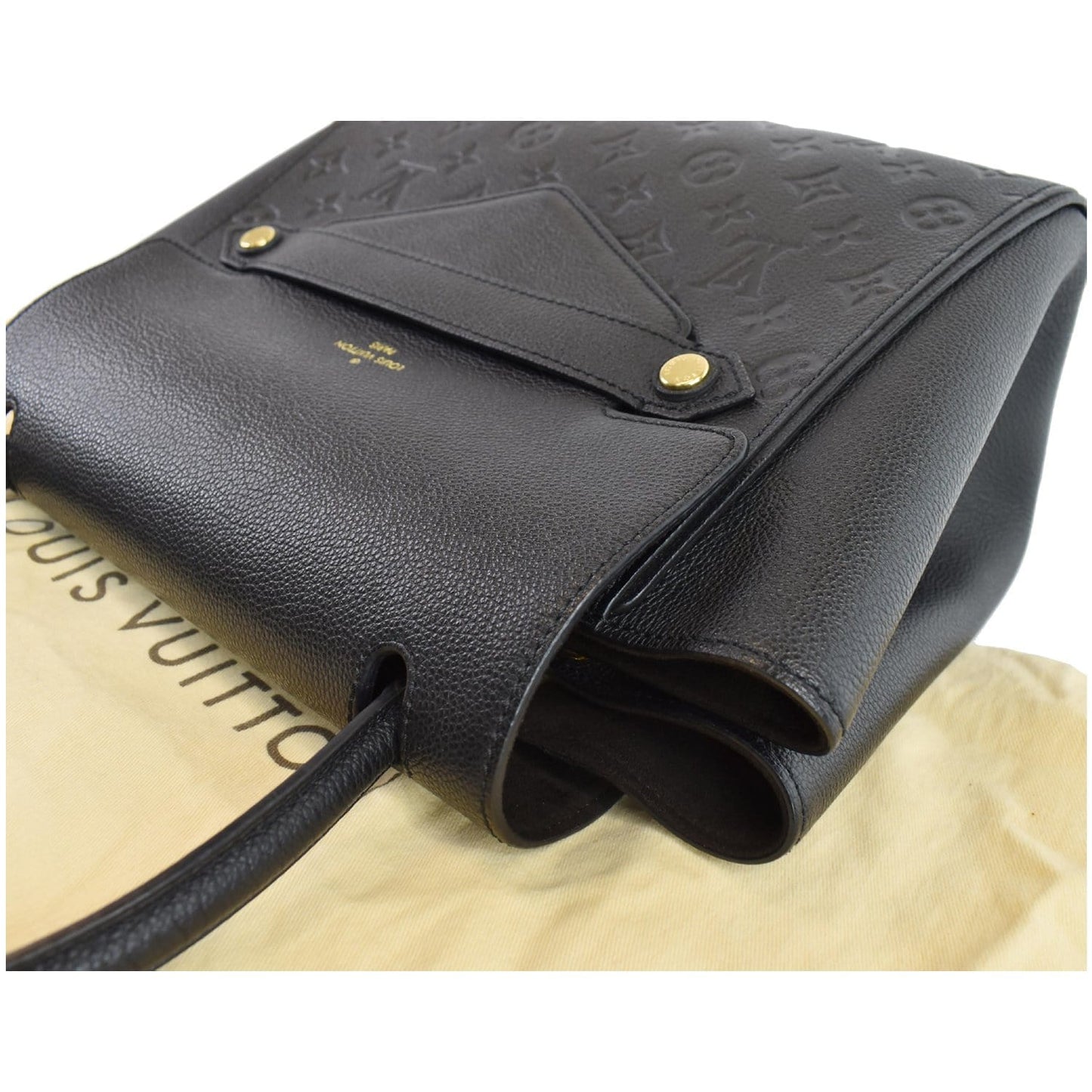 LOUIS VUITTON Trocadero Monogram Empreinte Leather Shoulder Bag Black