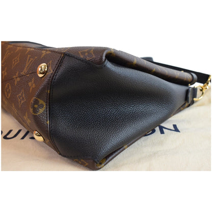 LOUIS VUITTON Soufflot MM Monogram Canvas Shoulder Bag Black