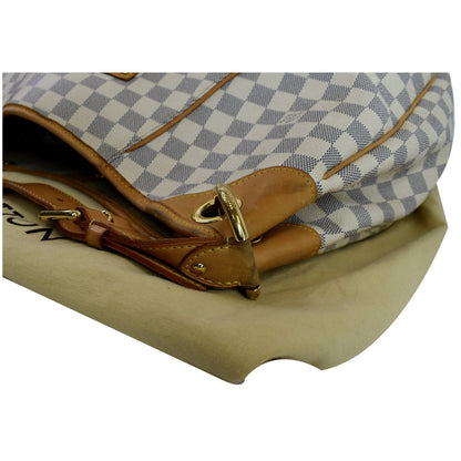 LOUIS VUITTON Galliera GM Damier Azur Shoulder Bag White