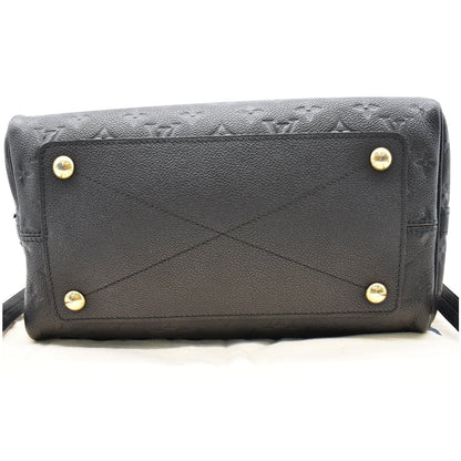 LOUIS VUITTON Speedy 30 Bandouliere Monogram Empreinte Leather Shoulder Bag Black