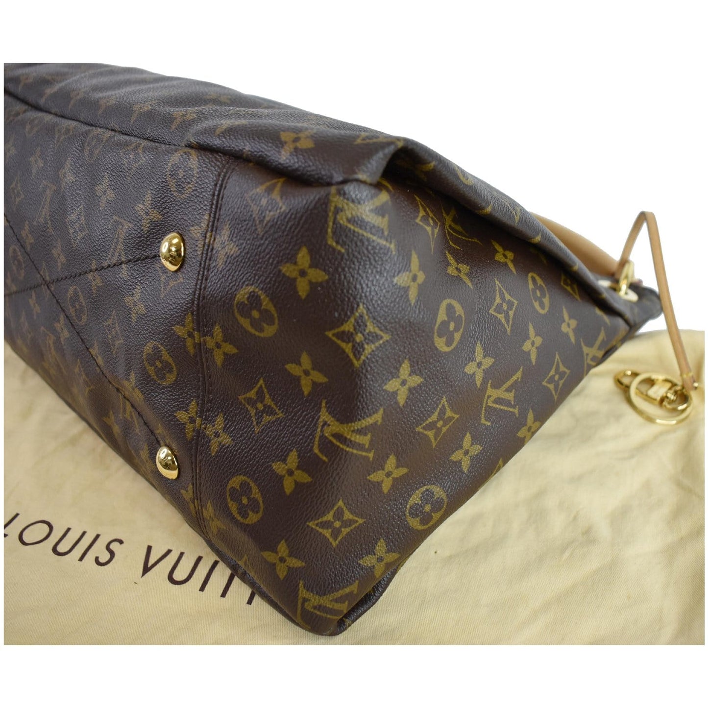 LOUIS VUITTON Artsy MM Monogram Canvas Shoulder Bag Brown