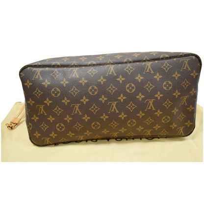 LOUIS VUITTON Neverfull GM Monogram Canvas Tote Shoulder Bag Brown