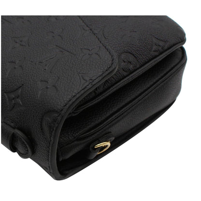 LOUIS VUITTON Metis Pochette Empreinte Leather Shoulder Bag Black