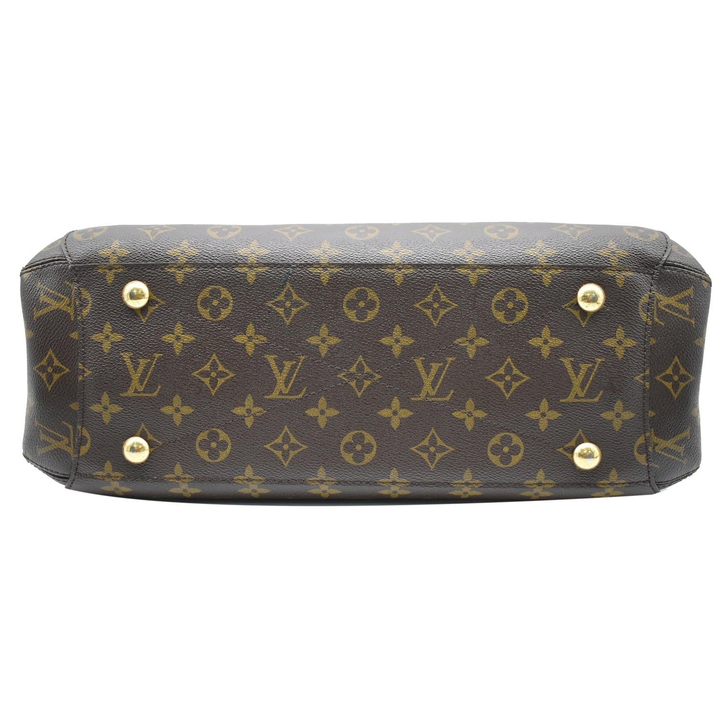 LOUIS VUITTON Montaigne GM Monogram Canvas Shoulder Bag Brown