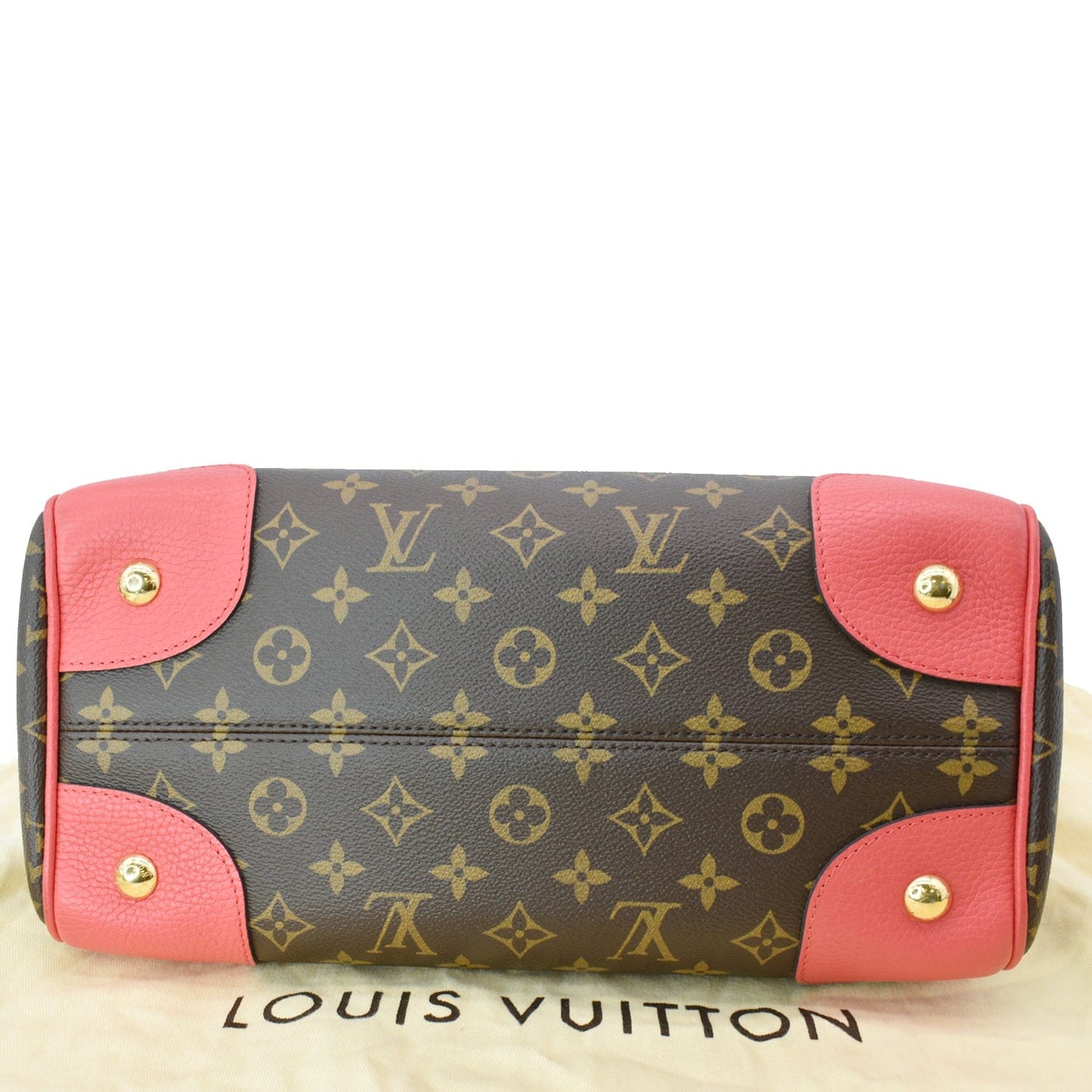 LOUIS VUITTON Retiro NM Monogram Canvas 2Way Shoulder Bag Red