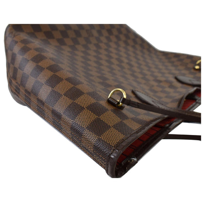LOUIS VUITTON Neverfull MM Damier Ebene Shoulder Bag Brown