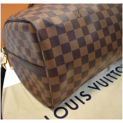 LOUIS VUITTON Speedy 35 Bandouliere Damier Ebene Shoulder Bag Brown
