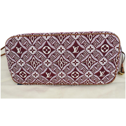 LOUIS VUITTON Neverfull MM Since 1854 Jacquard Shoulder Bag Bordeaux Red