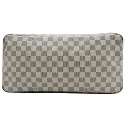 LOUIS VUITTON Neverfull GM Damier Azur Tote Shoulder Bag White