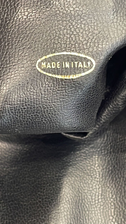 CHANEL Vintage Front Pocket Caviar Leather Shoulder Bag Black