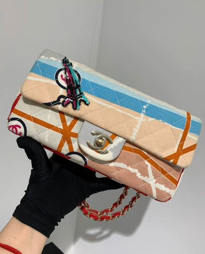 CHANEL 2005-2006 Paris Map shoulder bag