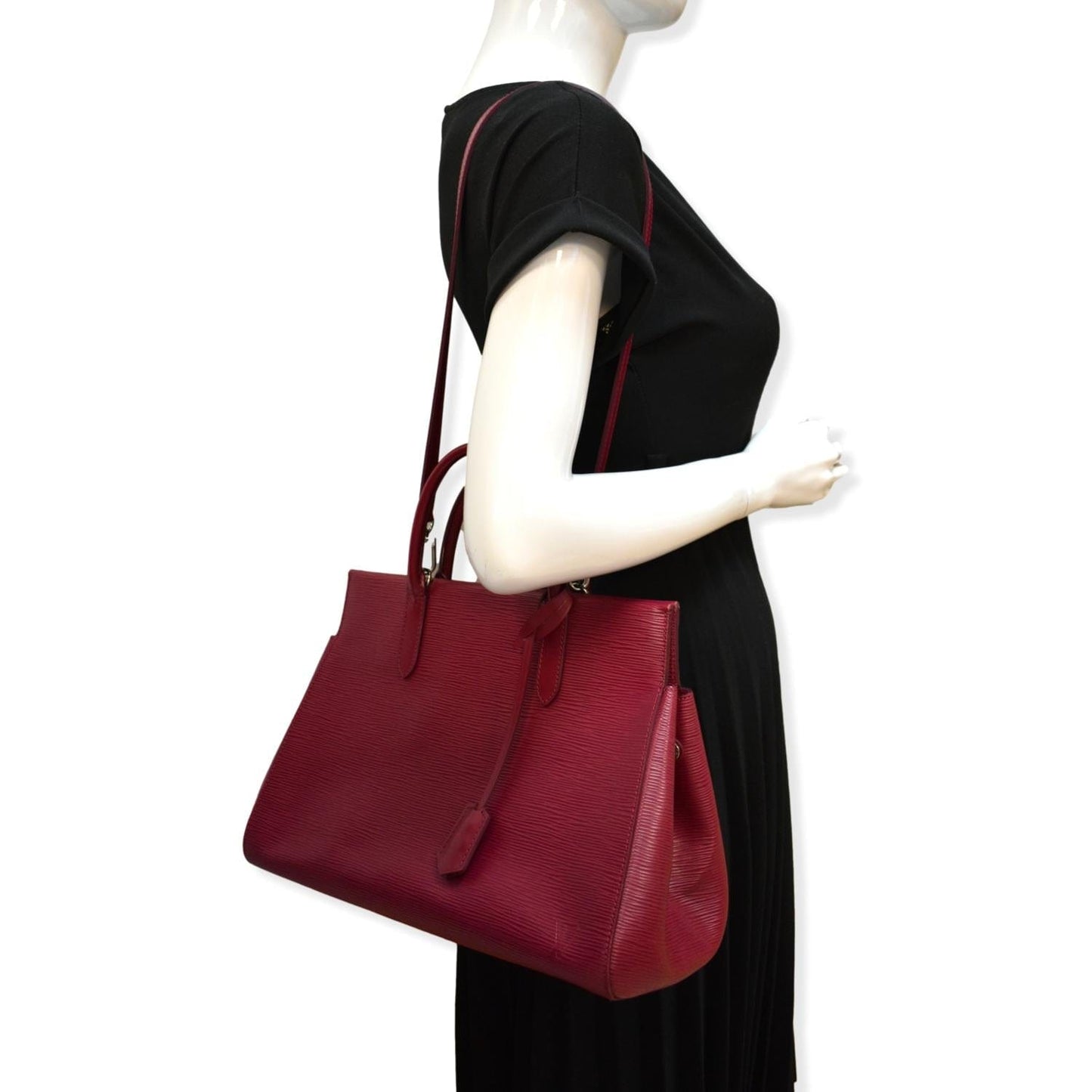LOUIS VUITTON Marly MM Epi Leather Shoulder Bag Red