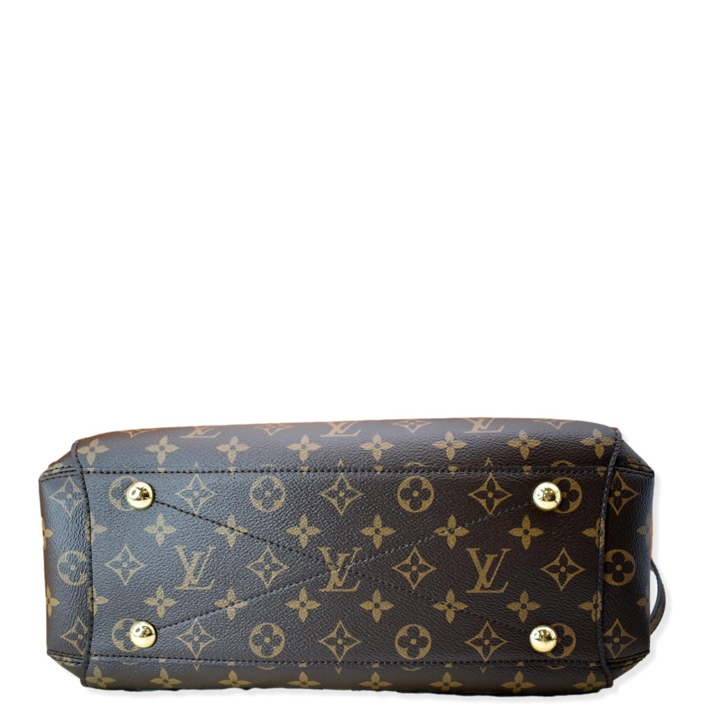 LOUIS VUITTON Montaigne MM Monogram Canvas Shoulder Bag Brown