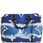 LOUIS VUITTON Escale Speedy 30 Bandouliere Monogram Canvas Shoulder Bag Blue
