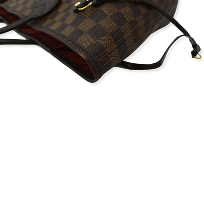 LOUIS VUITTON Neverfull MM Damier Ebene Shoulder Tote Bag Brown