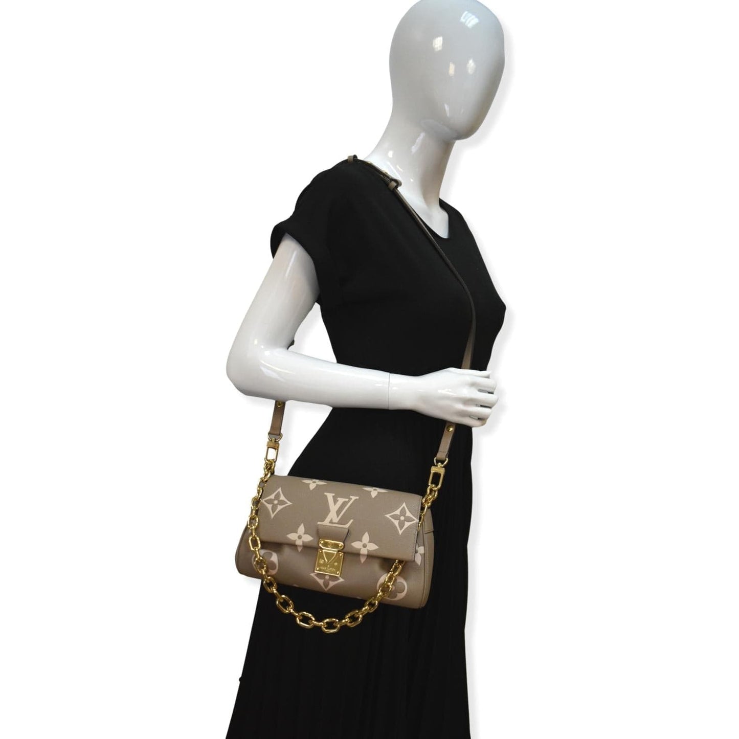 LOUIS VUITTON Favorite NM Monogram Empreinte Shoulder Bag Bicolor