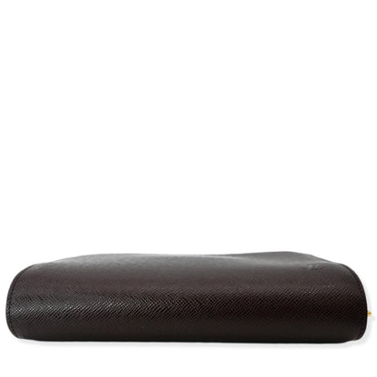 LOUIS VUITTON Orsay Taiga Leather Clutch Bag Purple