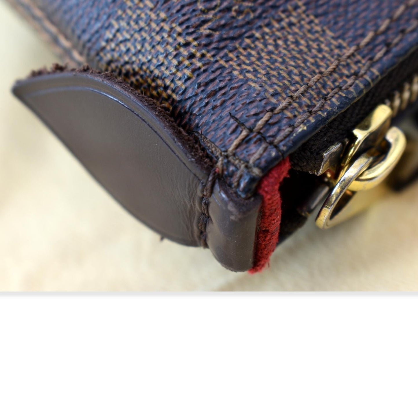 LOUIS VUITTON Saleya PM Damier Ebene Tote Shoulder Bag Brown