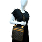 LOUIS VUITTON Bosphore Pochette Monogram Canvas Shoulder Bag Brown