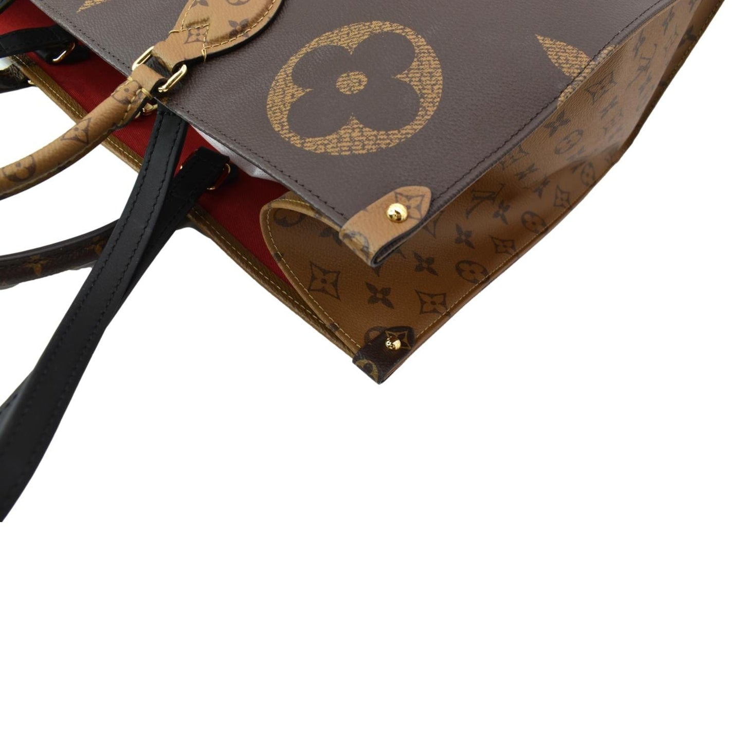 LOUIS VUITTON Onthego GM Giant Monogram Canvas Tote Shoulder Bag Brown