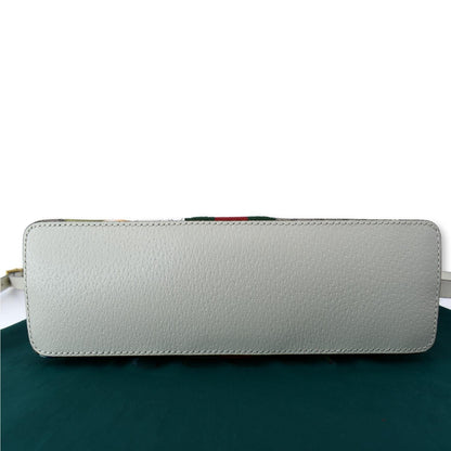 GUCCI Ophidia Flora Small Supreme Canvas Shoulder Bag Beige 499621