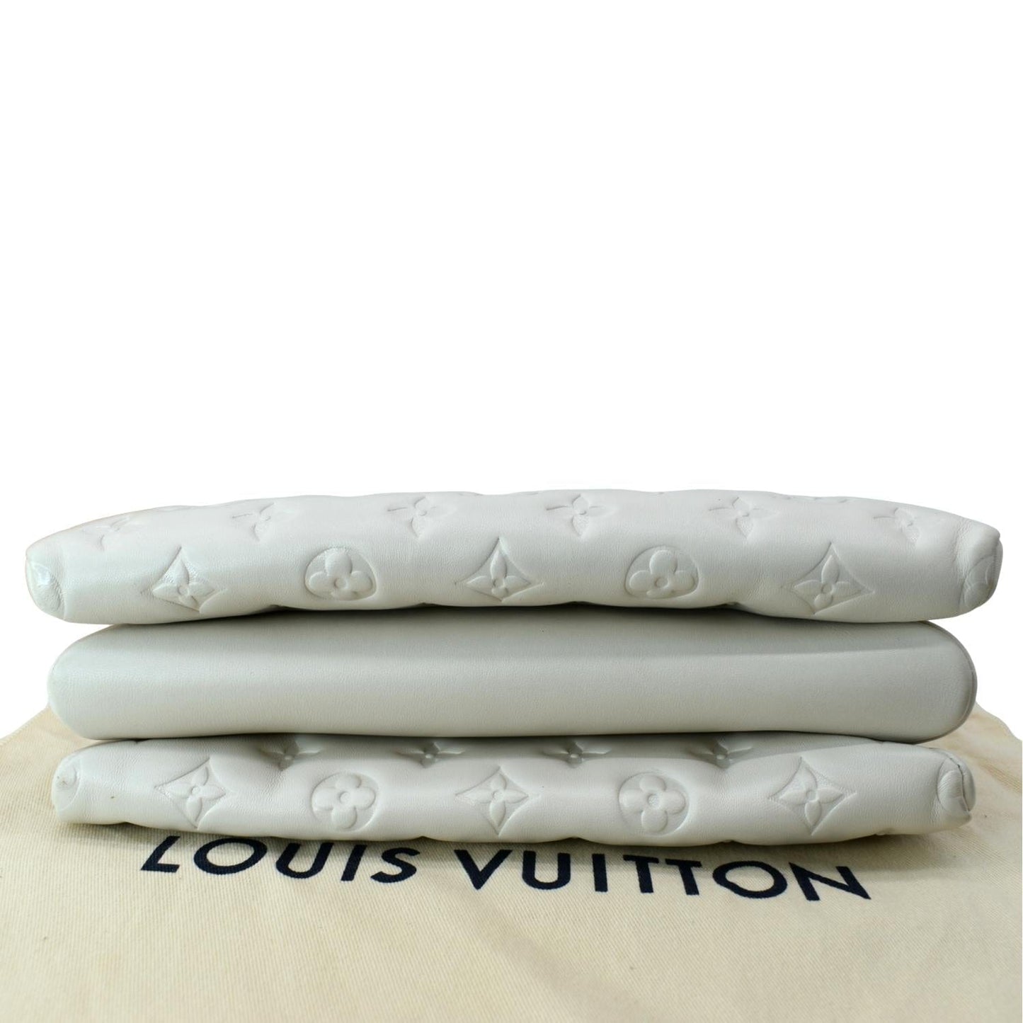 LOUIS VUITTON Coussin PM Monogram Embossed Shoulder Bag Cream