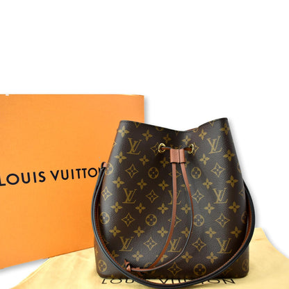 LOUIS VUITTON Neonoe Monogram Canvas Shoulder Bag Brown