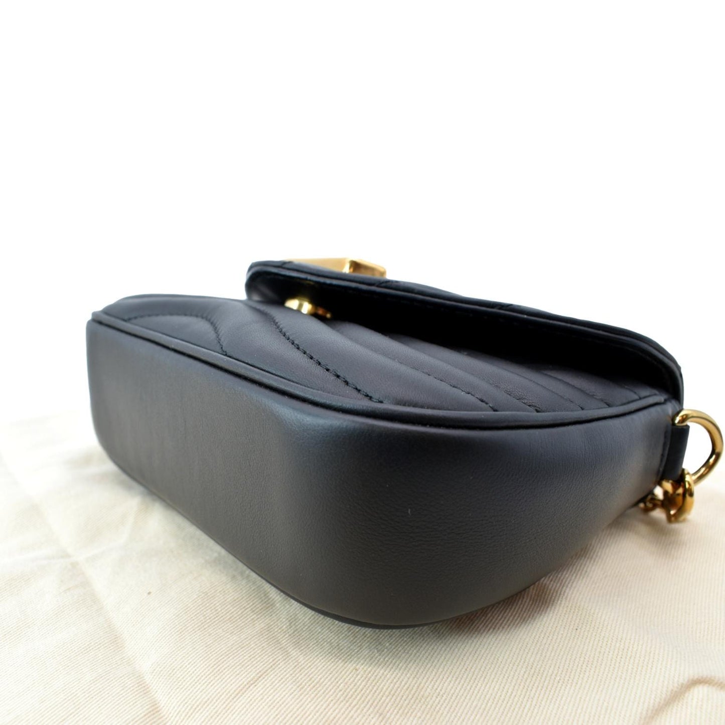 LOUIS VUITTON New Wave Multi Pochette Leather Chain Shoulder Bag Black