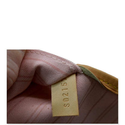 LOUIS VUITTON Neverfull MM Tahitienne Damier Azur Shoulder Bag Pink