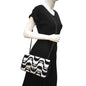 CHANEL Classic Flap Sequin Chain Shoulder Bag Black/White