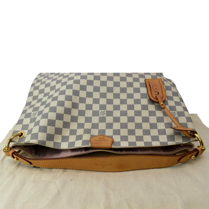 LOUIS VUITTON Graceful MM Damier Azur Hobo Shoulder Bag White