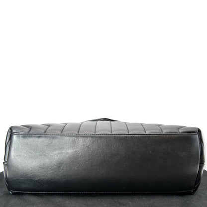 YVES SAINT LAURENT Medium Loulou Matelasse Leather Chain Shoulder Bag Black