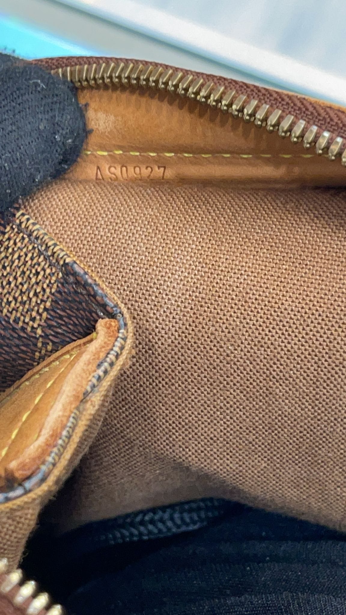 LOUIS VUITTON Chelsea Damier Ebene Shoulder Bag Brown